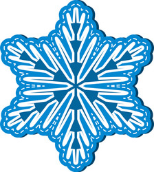 simple black freehand icon of a snowflake vector image