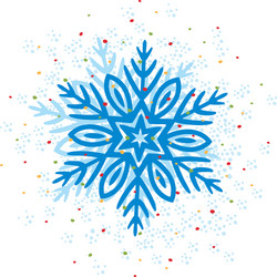 simple black freehand icon of a snowflake vector image