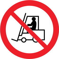 no forklift trucks beyond this point safety sign vector image