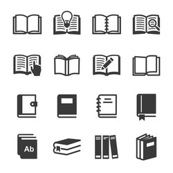 set book icon image vector image