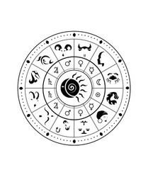 astrology chart 2 vector image