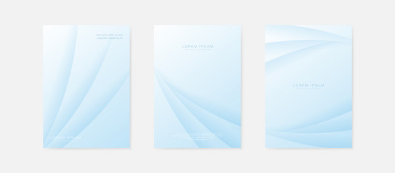 set of minimalist abstract light blue backgrounds vector image