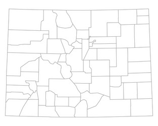 map of colorado vector image