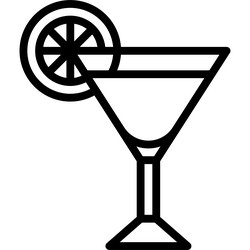 sidecar cocktail icon alcoholic mixed drink vector image