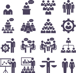 group of business people icons set vector image