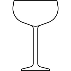 coupe glass icon cocktail name related vector image