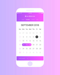 calendar app ui concept vector image