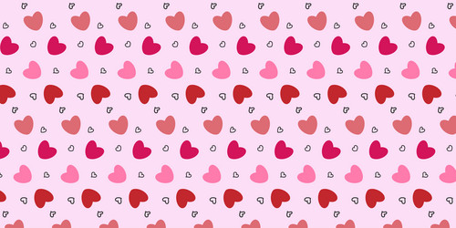 hearts seamless pattern vector image