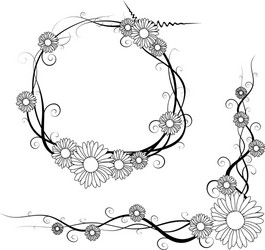 daisy frame vector image