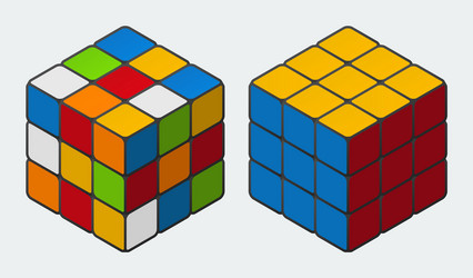 rubik39s cube 3x3 toy puzzle vector image