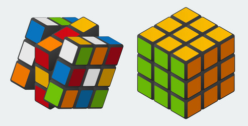 rubik39s cube 3x3 toy puzzle vector image