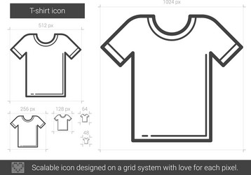 t-shirt line icon vector image