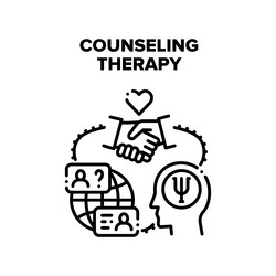 counseling therapy black vector image