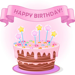 birthday cake vector image