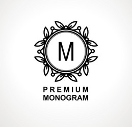 premium monogram template for your emblems logos vector image