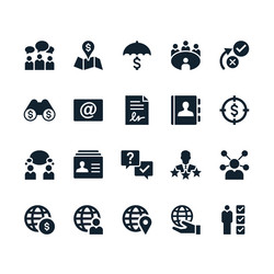 business icons vector image