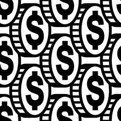 dollar icon sign seamless pattern vector image