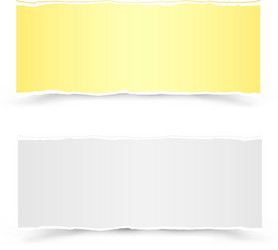 yellow and white pieces of paper vector image