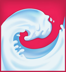 rising splash of yougurt vector image