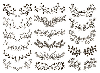 hand drawn floral vector image