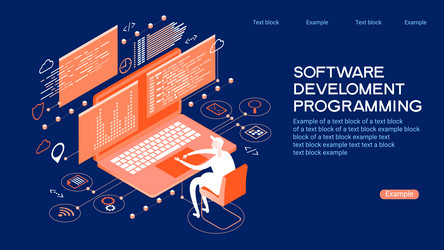 programming web banner vector image