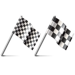 racing flag isolated on white vector image