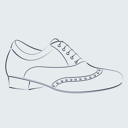 sketched man s shoe vector image