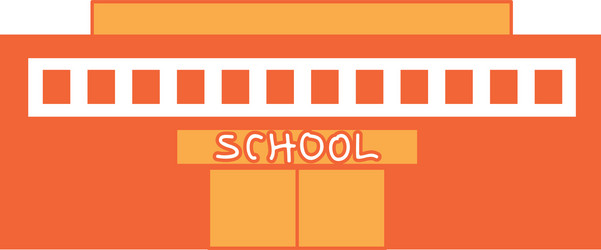 school building icon image vector image