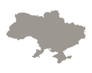 silhouette ukraine country map vector image