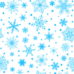 christmas seamless pattern snowflakes vector image