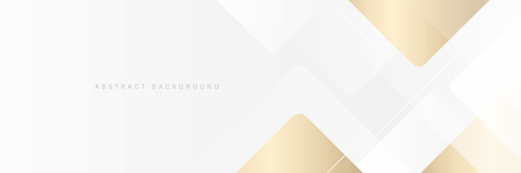 abstract elegant white and gold horizontal banner vector image