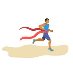 runnig people vector image