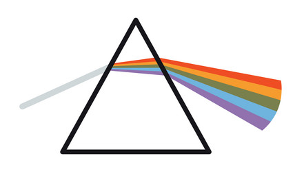 triangular dispersive optical prism scattering vector image