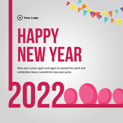 happy new year banner design vector image