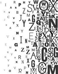 alphabet background vector image