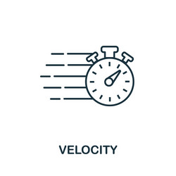 velocity icon line style element from agile vector image