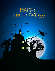 happy halloween template vector image