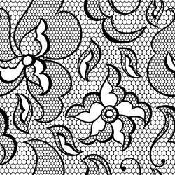 lace fabric seamless pattern with abstract flowers vector image