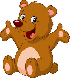 cartoon teddy bear vector image