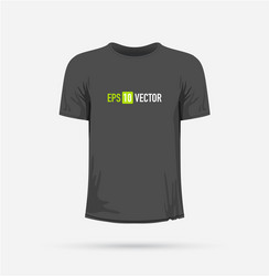 black t-shirt vector image