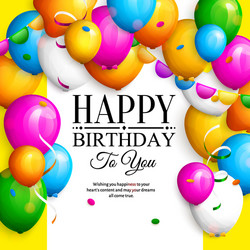 happy birthday greeting card vector image