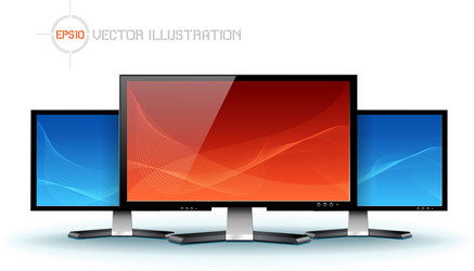 flat lcd tv monitor vector image