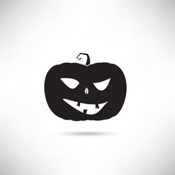 pumpkin black silhouette vector image