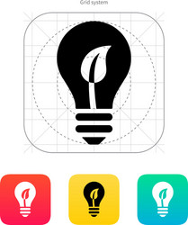 eco light bulb icon vector image