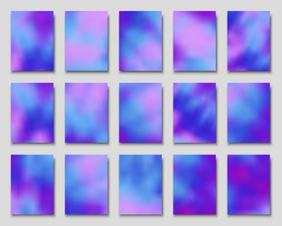 set of blurred backgrounds in tie dye style vector image