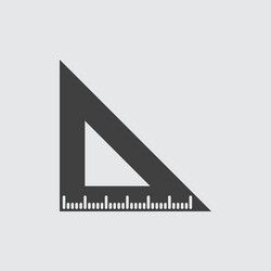 triangle ruler icon vector image