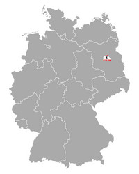 map of germany with flag berlin vector image