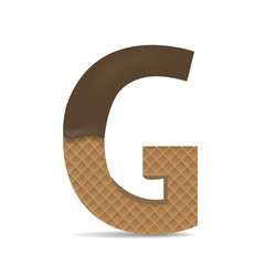 wafer g letter vector image