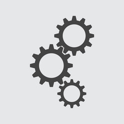 gear flat icon vector image