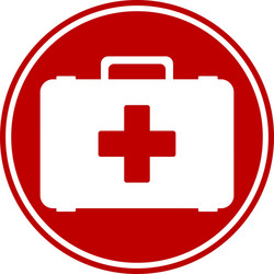 first aid button vector image